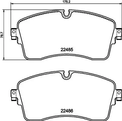 Bremsbelagsatz, Scheibenbremse HELLA 8DB 355 040-361 Bild Bremsbelagsatz, Scheibenbremse HELLA 8DB 355 040-361