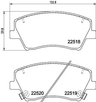 Bremsbelagsatz, Scheibenbremse HELLA 8DB 355 039-041