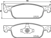 Bremsbelagsatz, Scheibenbremse HELLA 8DB 355 025-471