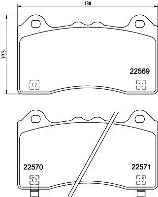Bremsbelagsatz, Scheibenbremse HELLA 8DB 355 025-831 Bild Bremsbelagsatz, Scheibenbremse HELLA 8DB 355 025-831