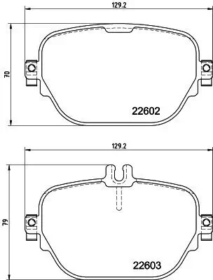Bremsbelagsatz, Scheibenbremse Hinterachse HELLA 8DB 355 039-221 Bild Bremsbelagsatz, Scheibenbremse Hinterachse HELLA 8DB 355 039-221