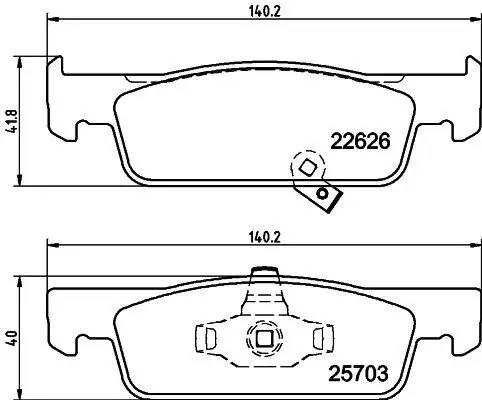 Bremsbelagsatz, Scheibenbremse HELLA 8DB 355 025-841 Bild Bremsbelagsatz, Scheibenbremse HELLA 8DB 355 025-841