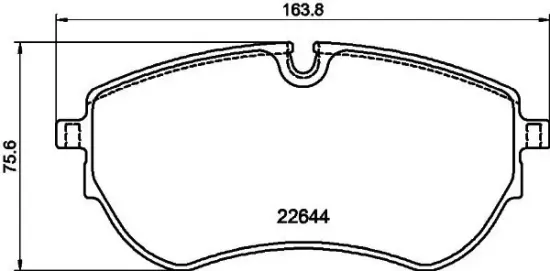 Bremsbelagsatz, Scheibenbremse HELLA 8DB 355 045-871 Bild Bremsbelagsatz, Scheibenbremse HELLA 8DB 355 045-871