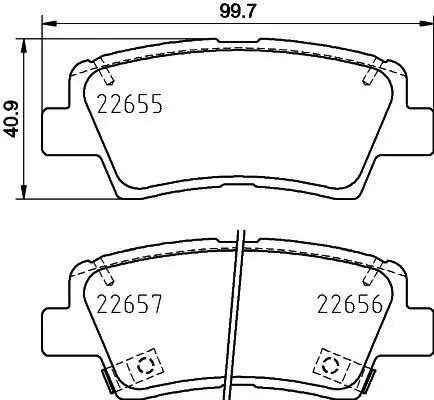 Bremsbelagsatz, Scheibenbremse HELLA 8DB 355 031-681