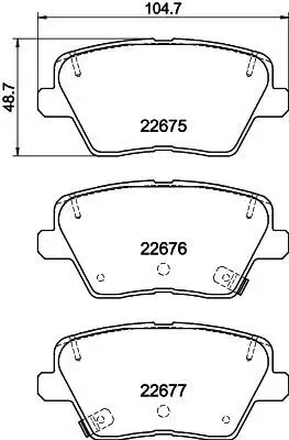 Bremsbelagsatz, Scheibenbremse HELLA 8DB 355 037-891