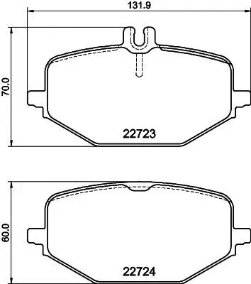 Bremsbelagsatz, Scheibenbremse HELLA 8DB 355 040-691