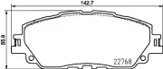 Bremsbelagsatz, Scheibenbremse HELLA 8DB 355 036-511