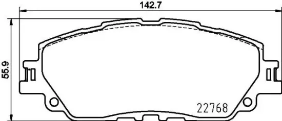 Bremsbelagsatz, Scheibenbremse HELLA 8DB 355 036-511 Bild Bremsbelagsatz, Scheibenbremse HELLA 8DB 355 036-511