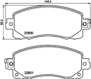 Bremsbelagsatz, Scheibenbremse HELLA 8DB 355 039-161