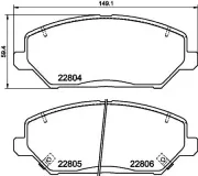 Bremsbelagsatz, Scheibenbremse HELLA 8DB 355 037-881