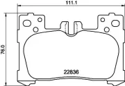 Bremsbelagsatz, Scheibenbremse HELLA 8DB 355 040-741