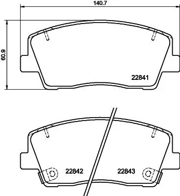 Bremsbelagsatz, Scheibenbremse HELLA 8DB 355 039-921