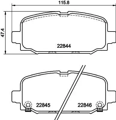 Bremsbelagsatz, Scheibenbremse HELLA 8DB 355 039-411