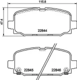 Bremsbelagsatz, Scheibenbremse HELLA 8DB 355 039-411