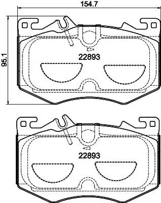Bremsbelagsatz, Scheibenbremse Vorderachse HELLA 8DB 355 039-071