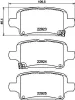 Bremsbelagsatz, Scheibenbremse Hinterachse HELLA 8DB 355 037-721 Bild Bremsbelagsatz, Scheibenbremse Hinterachse HELLA 8DB 355 037-721