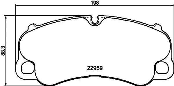 Bremsbelagsatz, Scheibenbremse HELLA 8DB 355 043-921