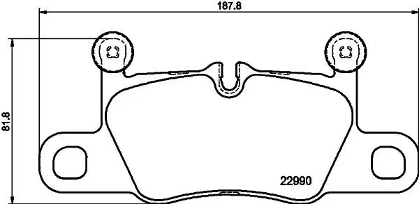 Bremsbelagsatz, Scheibenbremse HELLA 8DB 355 039-821 Bild Bremsbelagsatz, Scheibenbremse HELLA 8DB 355 039-821