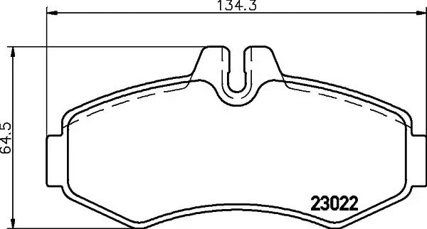 Bremsbelagsatz, Scheibenbremse Vorderachse HELLA 8DB 355 008-631