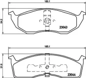 Bremsbelagsatz, Scheibenbremse HELLA 8DB 355 007-941