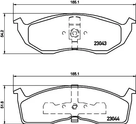 Bremsbelagsatz, Scheibenbremse HELLA 8DB 355 007-941 Bild Bremsbelagsatz, Scheibenbremse HELLA 8DB 355 007-941