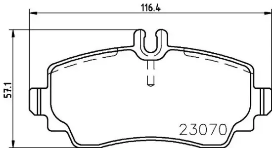 Bremsbelagsatz, Scheibenbremse HELLA 8DB 355 018-881 Bild Bremsbelagsatz, Scheibenbremse HELLA 8DB 355 018-881