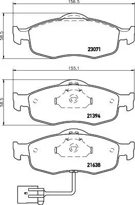 Bremsbelagsatz, Scheibenbremse HELLA 8DB 355 007-751 Bild Bremsbelagsatz, Scheibenbremse HELLA 8DB 355 007-751