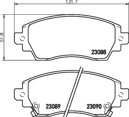 Bremsbelagsatz, Scheibenbremse HELLA 8DB 355 017-101 Bild Bremsbelagsatz, Scheibenbremse HELLA 8DB 355 017-101