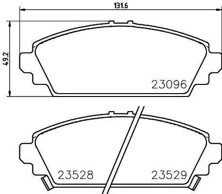 Bremsbelagsatz, Scheibenbremse HELLA 8DB 355 017-261 Bild Bremsbelagsatz, Scheibenbremse HELLA 8DB 355 017-261