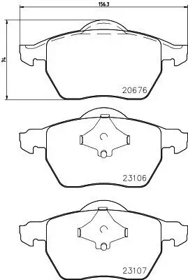 Bremsbelagsatz, Scheibenbremse HELLA 8DB 355 006-921 Bild Bremsbelagsatz, Scheibenbremse HELLA 8DB 355 006-921