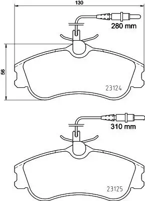 Bremsbelagsatz, Scheibenbremse HELLA 8DB 355 018-261