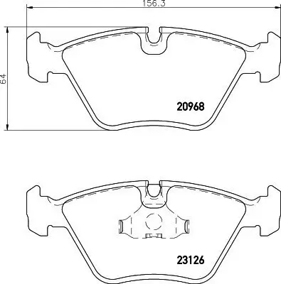 Bremsbelagsatz, Scheibenbremse HELLA 8DB 355 008-971 Bild Bremsbelagsatz, Scheibenbremse HELLA 8DB 355 008-971