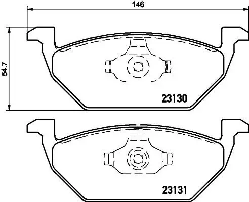 Bremsbelagsatz, Scheibenbremse HELLA 8DB 355 008-591