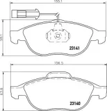 Bremsbelagsatz, Scheibenbremse HELLA 8DB 355 008-421