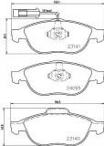 Bremsbelagsatz, Scheibenbremse HELLA 8DB 355 011-651