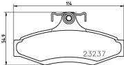 Bremsbelagsatz, Scheibenbremse HELLA 8DB 355 009-491