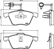 Bremsbelagsatz, Scheibenbremse HELLA 8DB 355 008-921