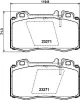 Bremsbelagsatz, Scheibenbremse Vorderachse HELLA 8DB 355 008-691 Bild Bremsbelagsatz, Scheibenbremse Vorderachse HELLA 8DB 355 008-691