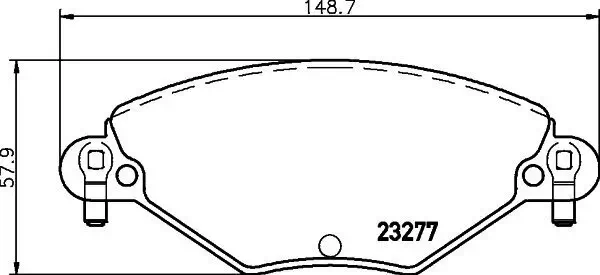 Bremsbelagsatz, Scheibenbremse HELLA 8DB 355 019-411