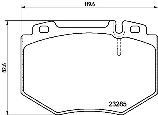 Bremsbelagsatz, Scheibenbremse Vorderachse HELLA 8DB 355 011-831 Bild Bremsbelagsatz, Scheibenbremse Vorderachse HELLA 8DB 355 011-831