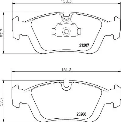 Bremsbelagsatz, Scheibenbremse HELLA 8DB 355 008-741 Bild Bremsbelagsatz, Scheibenbremse HELLA 8DB 355 008-741