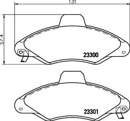 Bremsbelagsatz, Scheibenbremse HELLA 8DB 355 019-291