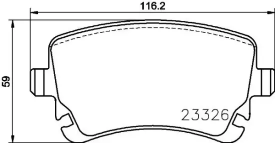 Bremsbelagsatz, Scheibenbremse HELLA 8DB 355 024-961 Bild Bremsbelagsatz, Scheibenbremse HELLA 8DB 355 024-961