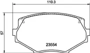 Bremsbelagsatz, Scheibenbremse HELLA 8DB 355 016-861