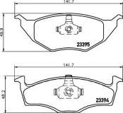 Bremsbelagsatz, Scheibenbremse HELLA 8DB 355 008-481