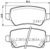 Bremsbelagsatz, Scheibenbremse HELLA 8DB 355 018-781 Bild Bremsbelagsatz, Scheibenbremse HELLA 8DB 355 018-781