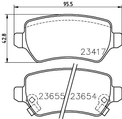 Bremsbelagsatz, Scheibenbremse HELLA 8DB 355 018-781 Bild Bremsbelagsatz, Scheibenbremse HELLA 8DB 355 018-781