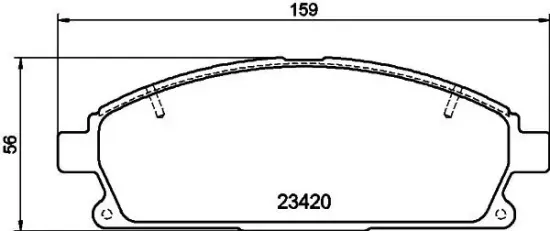 Bremsbelagsatz, Scheibenbremse HELLA 8DB 355 021-651 Bild Bremsbelagsatz, Scheibenbremse HELLA 8DB 355 021-651