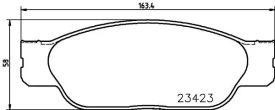 Bremsbelagsatz, Scheibenbremse HELLA 8DB 355 018-551 Bild Bremsbelagsatz, Scheibenbremse HELLA 8DB 355 018-551