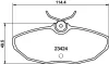 Bremsbelagsatz, Scheibenbremse HELLA 8DB 355 018-561 Bild Bremsbelagsatz, Scheibenbremse HELLA 8DB 355 018-561